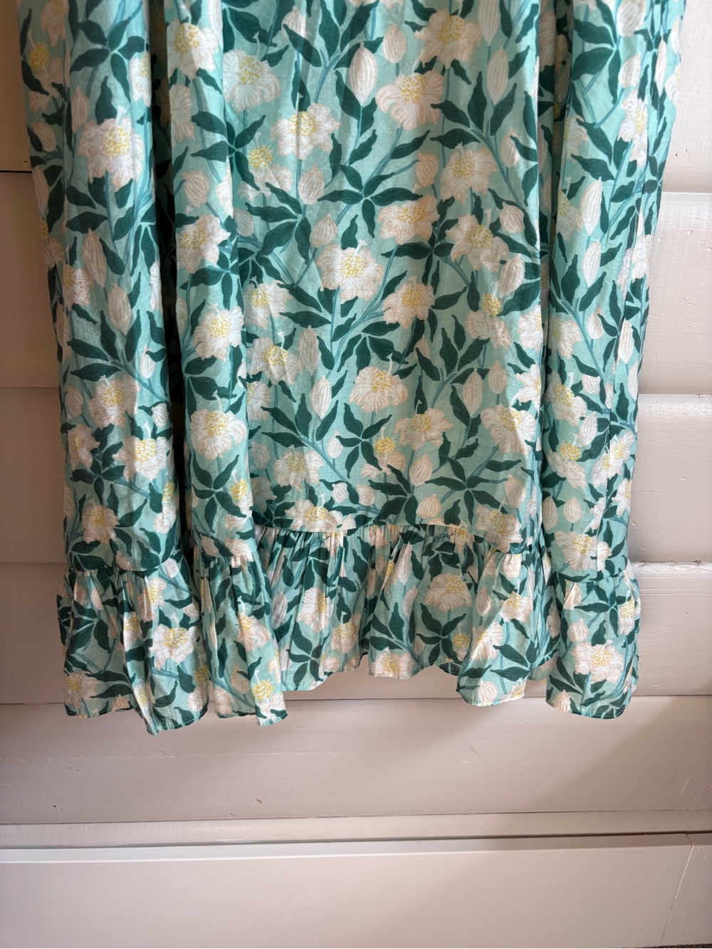 Ivy City Co Floral Midi Dress 1X Puff Sleeve Smocked Cottagecore Viscose Blend - Picture 8 of 9